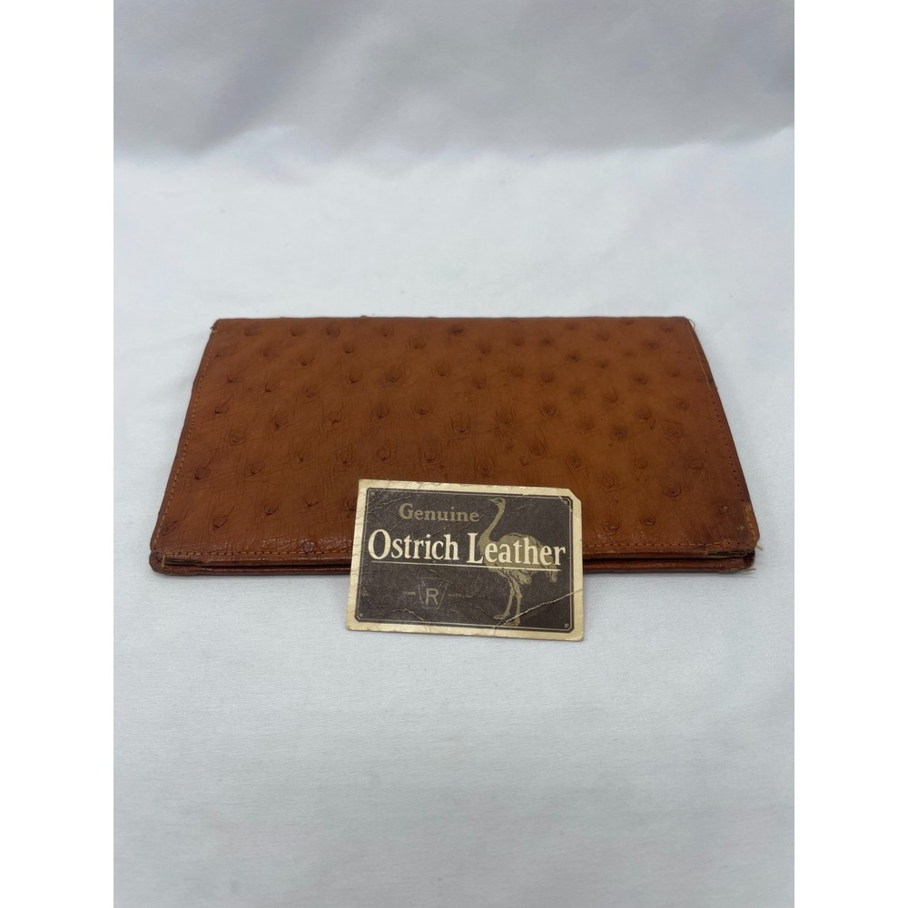 Rumpp Vintage Genuine Ostrich Leather Bifold Wallet